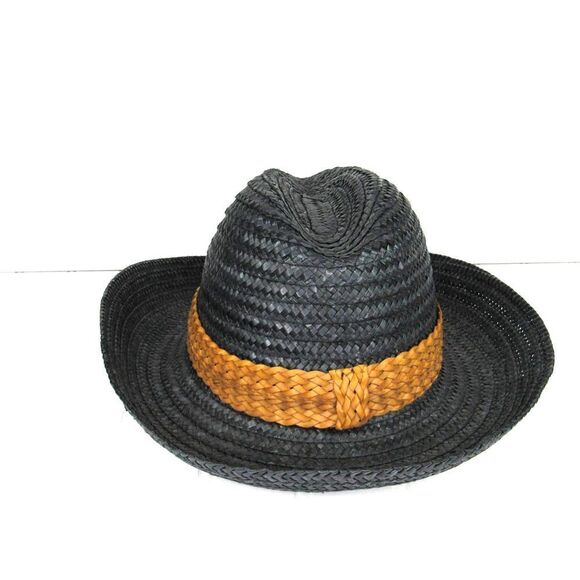 Bloomingdale\'s Made in Italy Straw Hats in Black main image 3